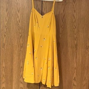 Yellow fit and flare cami dress